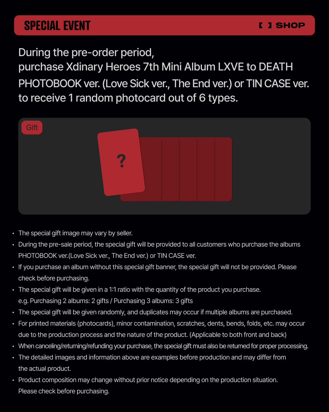 POB FS] Xdinary Heroes - LXVE to DEATH - Mini Album Vol.7